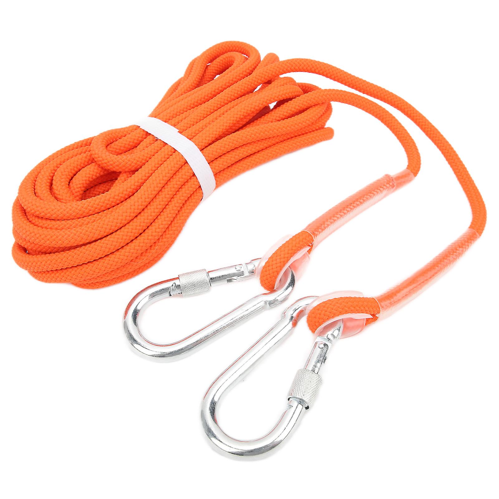 Climbing Rope Static 8mm Diameter Orange Safety Rope For Strength Training Rock Mountain Climbing Outdoor Exercise