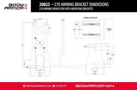 Body Armor 20023 Sky Ridge Awning