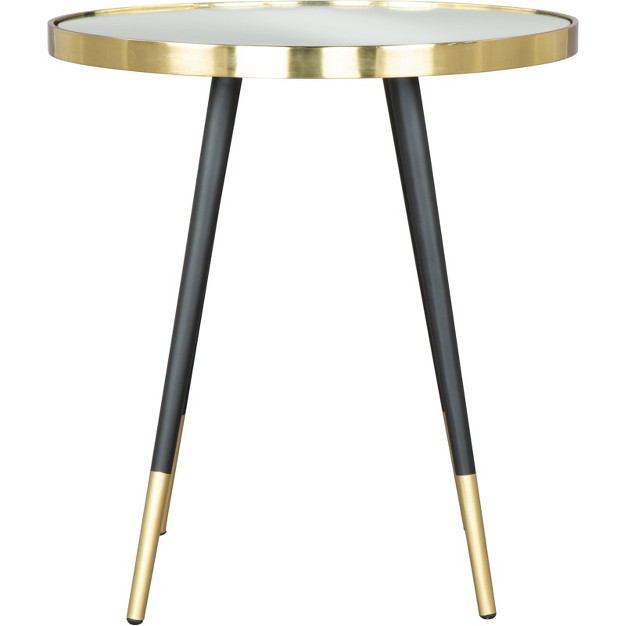 Jonathan Side Table Glass Gold Zm Home