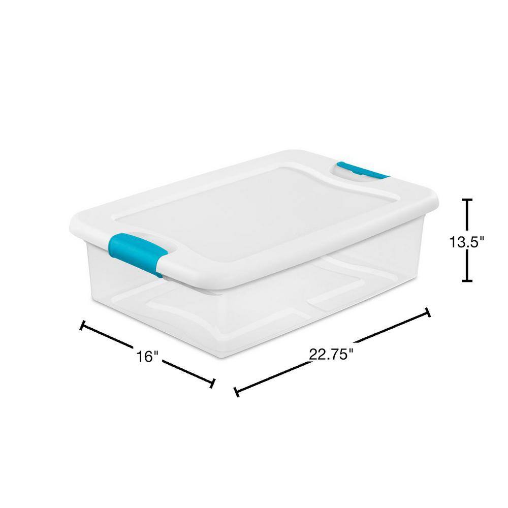 Sterilite 64-Qt. Plastic Stacking Container in Clear (6-pack) and 32-Qt. Plastic Stacking Container in Clear (6-pack) 6 x 14978006 + 6 x 14968006