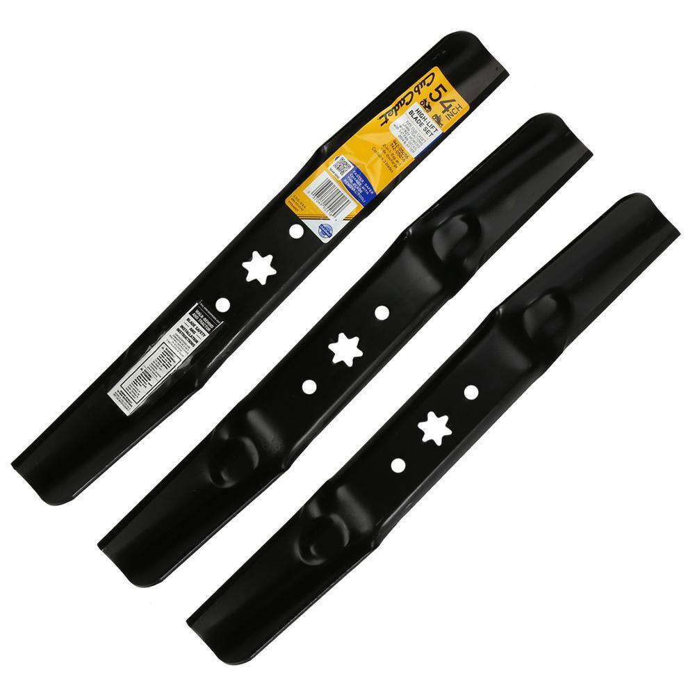 Cub Cadet Original Equipment High Lift Blade Set for Select 54 in. Riding Lawn Mowers with 6-Point Star OE# 942-05056 742-05056 490-110-C143