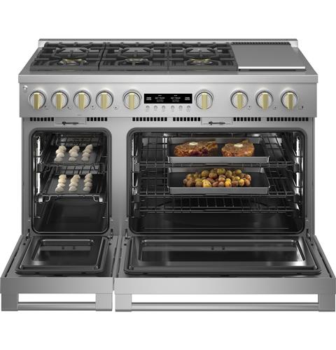 Monogram ZDP486NDTSS 48quot DualFuel Professional Range with 6 Burners a