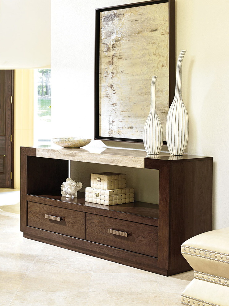 Emma Mason Signature Daria Shayla Estrada Dining Console in Rich Mocha   Transitional   Console Tables   by Emma Mason  Houzz