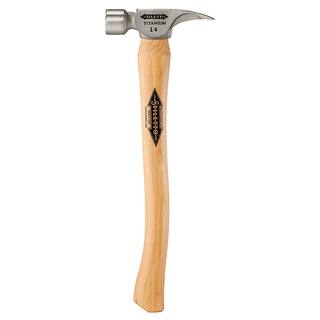 Stiletto 14 Oz. Titanium Smooth Face Hammer with 18 in. Curved Hickory Handle TI14SC