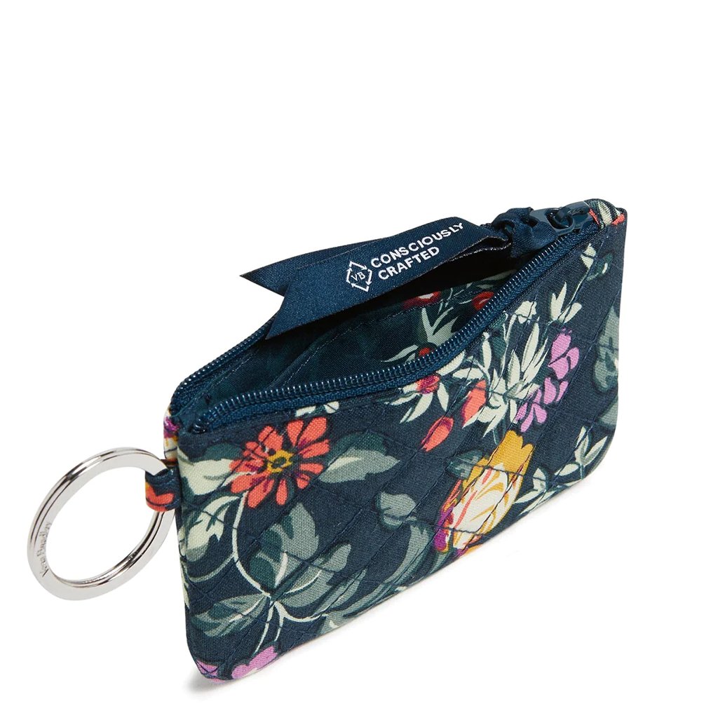 Vera Bradley  Zip ID Case in Fresh-Cut Floral Green