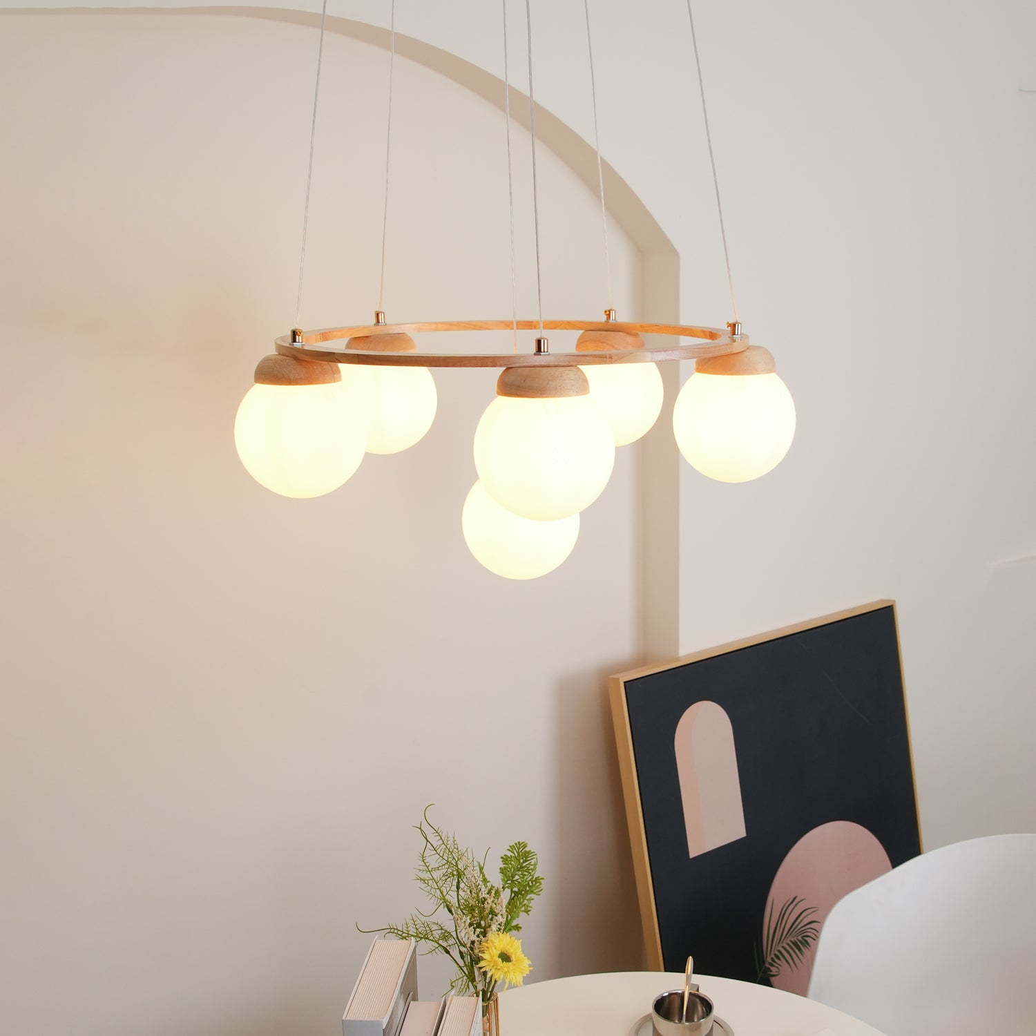 Miira Wood Chandelier