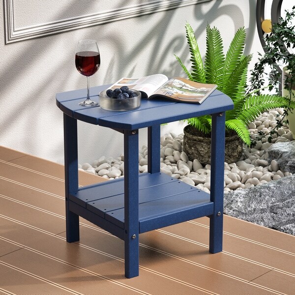 Outdoor Side Table for Adirondack Chairs，AllWeather Resistant HumidityProof Waterproof StainProof Accent Tables