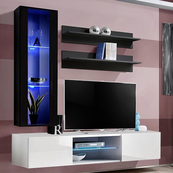 Fly H2 33TV Wall Mounted Floating Modern Entertainment Center