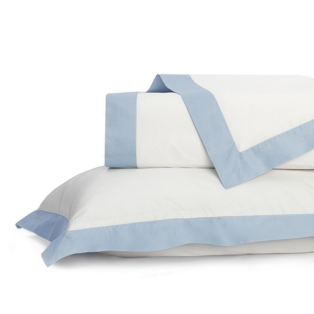 French Blue Linden Border Duvet Cover