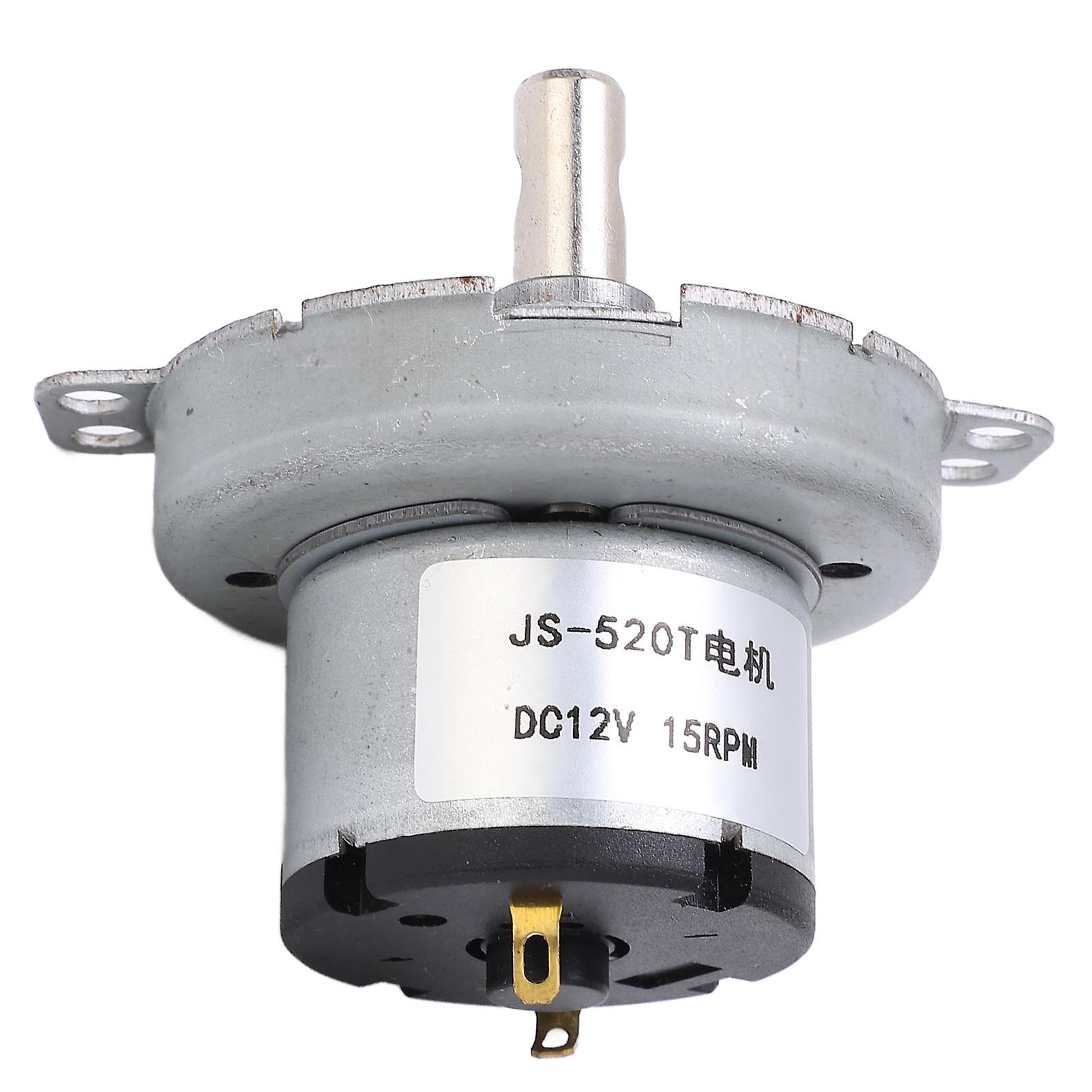 Js520t Dc Geared Motor Durable 12v 15rpm Gear Reducer Motor For Electronic Products