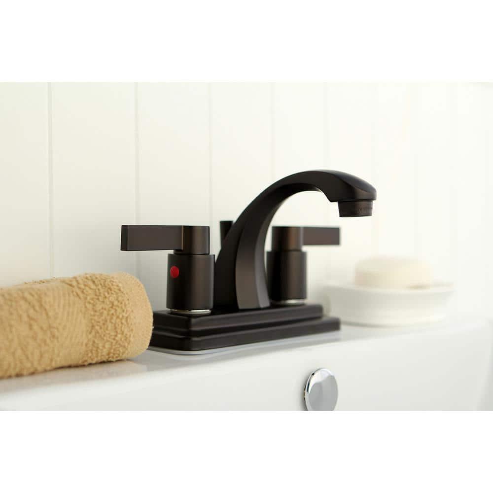 Kingston Brass Everett 4 in Centerset 2Handle HighArc Bathroom Faucet in Oil Rubbed Bronze