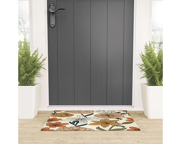 Emanuela Carratoni Spring Floral Mood Looped Vinyl Welcome Mat Society6