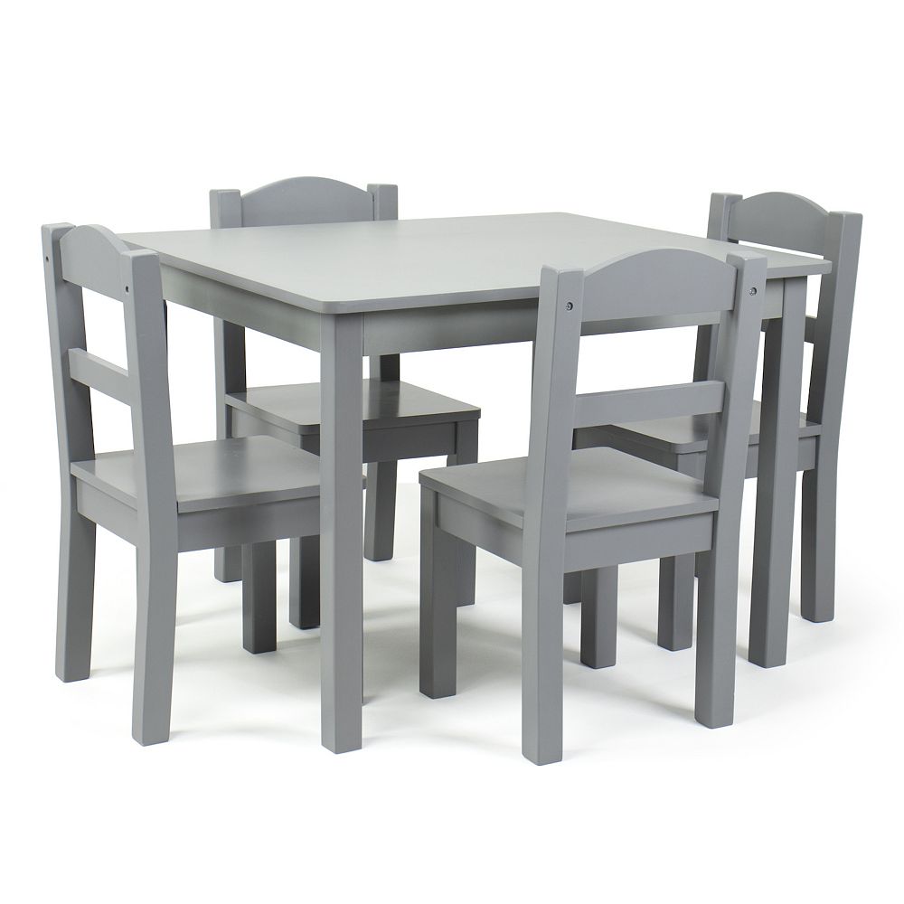 Humble Crew Kids Wood Table and 4 Chairs Set