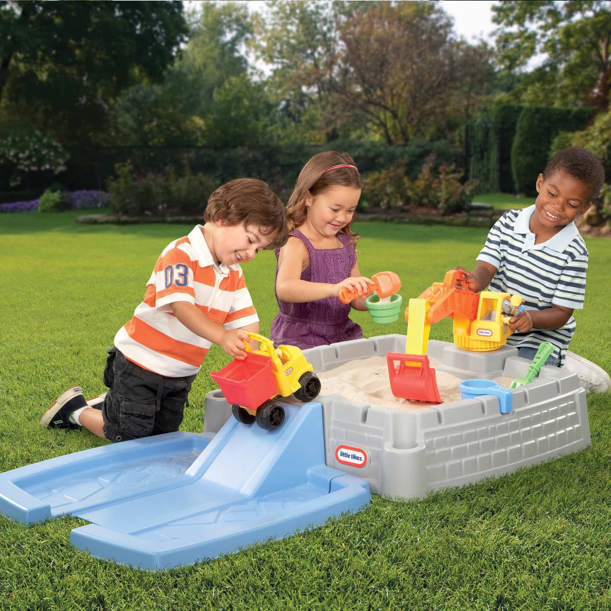 Little Tikes Big Digger Outdoor Construction Sandbox with Crane and Dump Truck