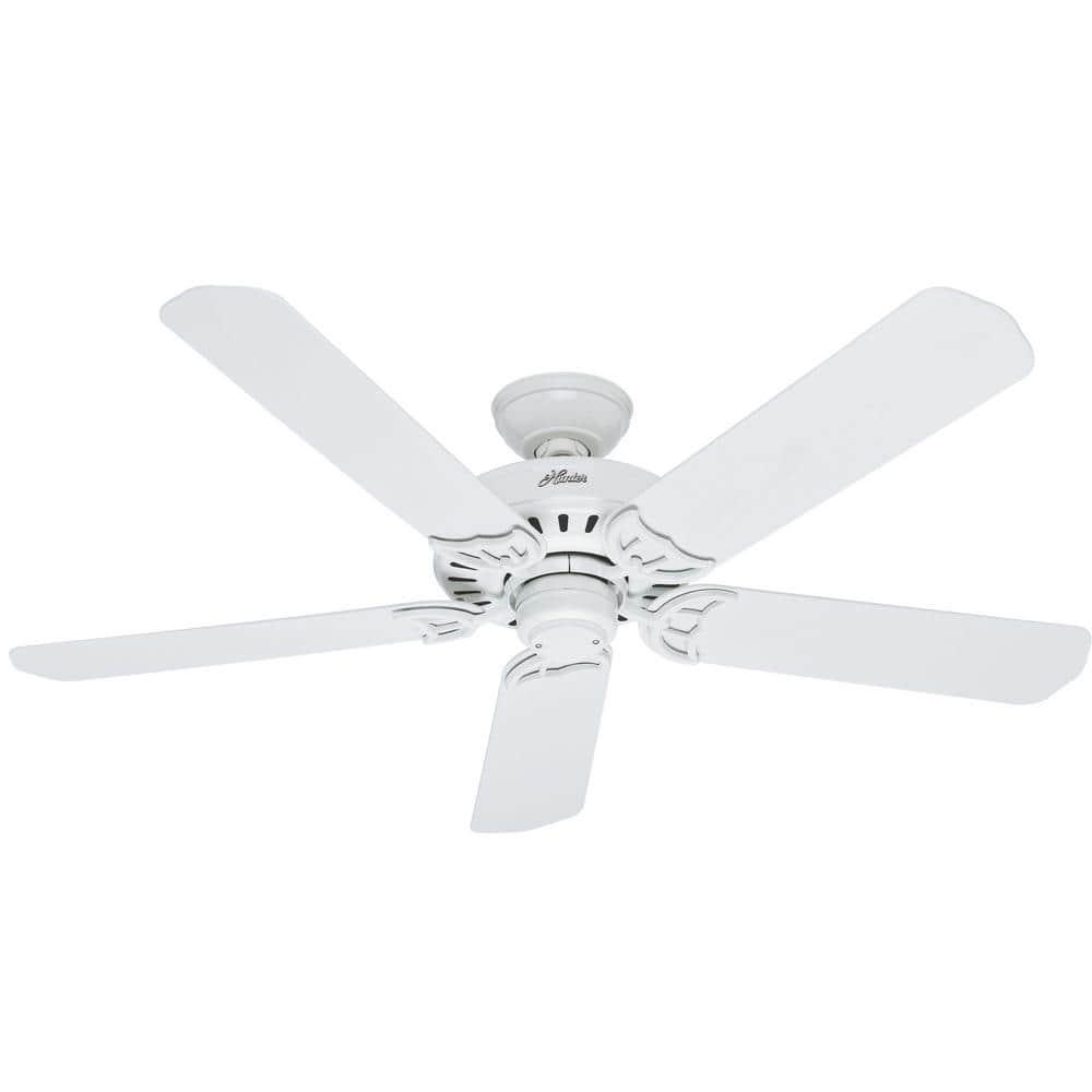 Hunter Bridgeport 52 in IndoorOutdoor White Damp Rated Ceiling Fan