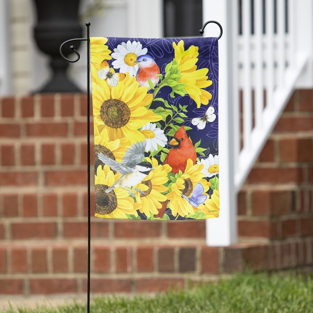 Sunflower Glory Garden Suede Flag