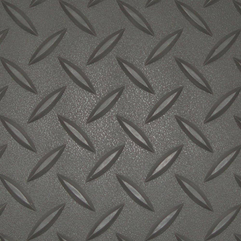 Diamond Deck 5 ft. x 9 ft. Charcoal Textured PVC Golf Cart Mat 86059