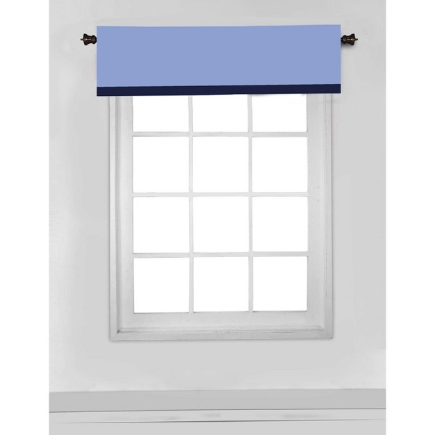 Bacati Solid Blue navy Window Valance