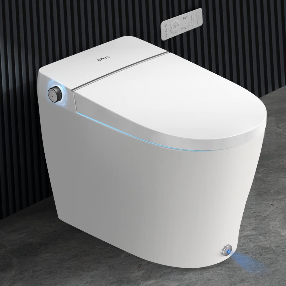 Smart Bidet Toilet,Tankless Toilet,Heated Seat,Warm Water,Auto Flush,One Piece Toilet for Bathroom