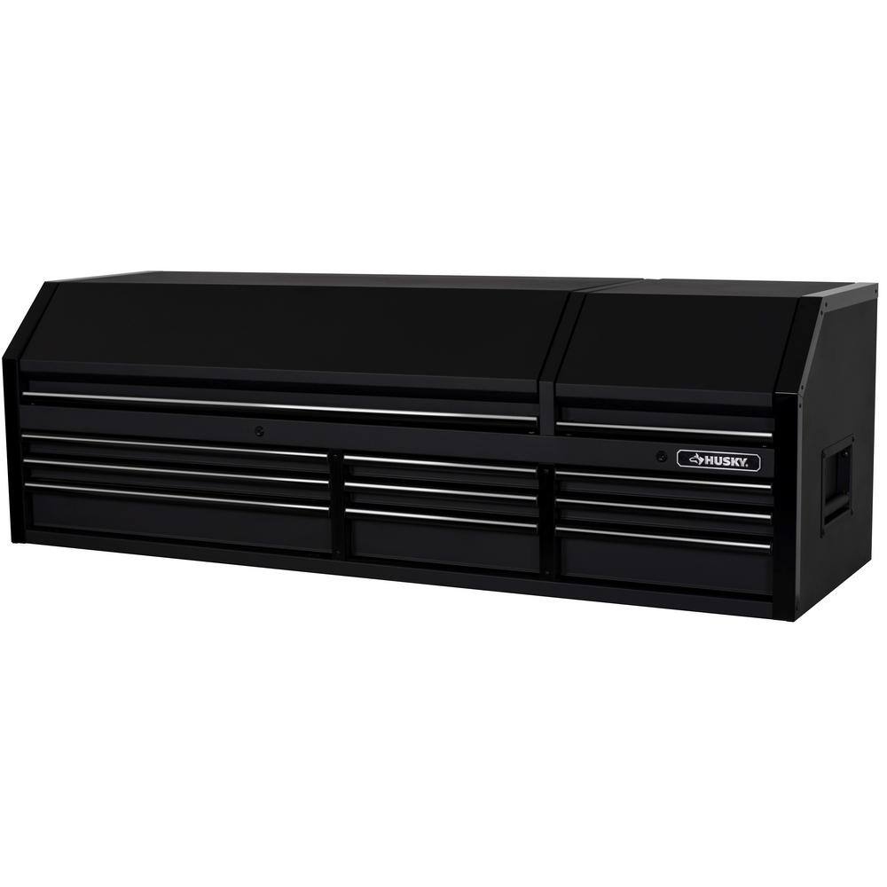 Husky 72 in. W x 23 in. D Heavy Duty 9-Drawer Top Tool Chest in Matte Black H72CH9HD