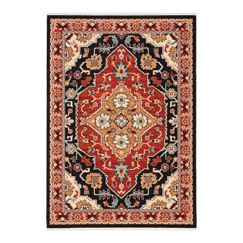 StyleHaven Linwood Floral Medallion Fringed Area Rug