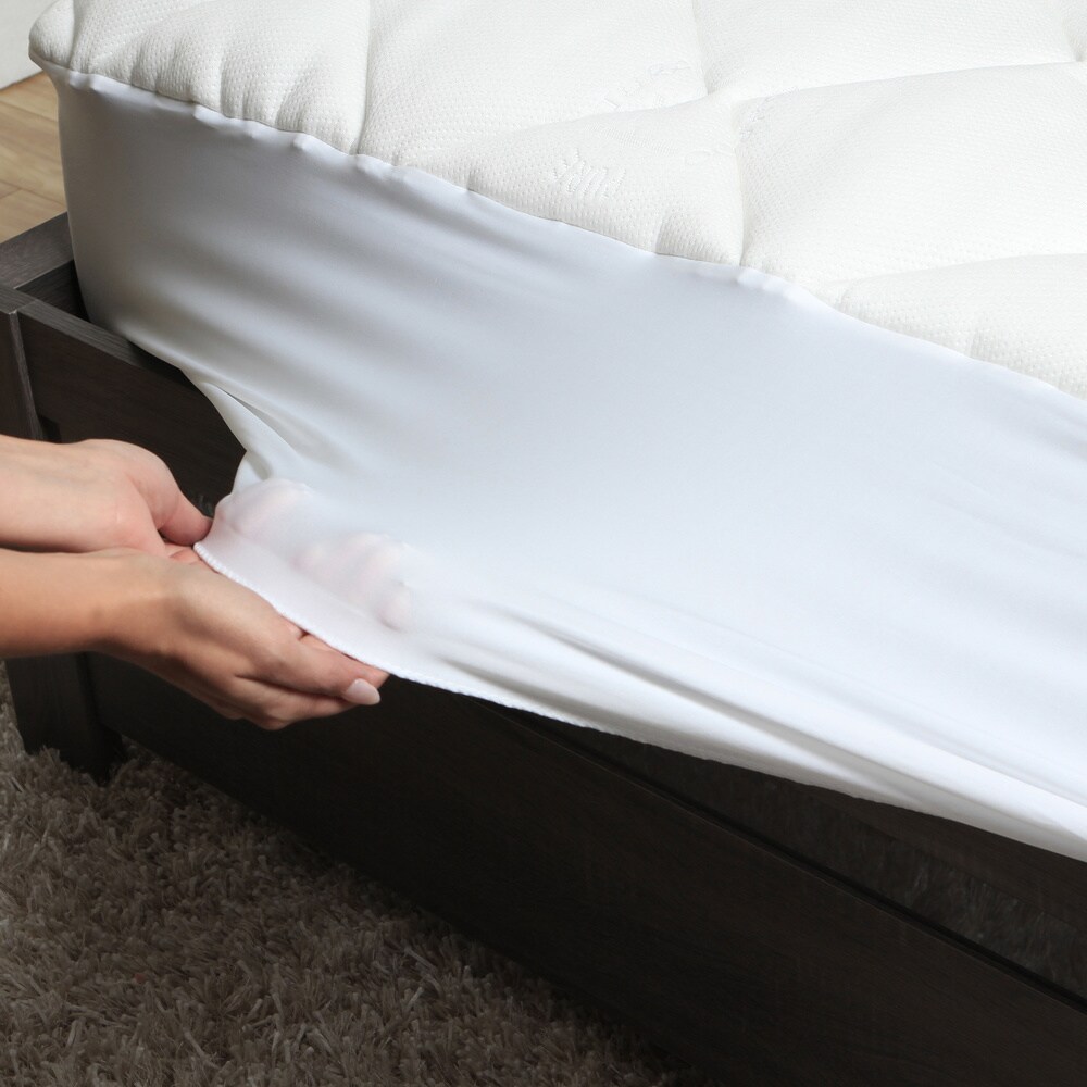 Spa Luxe Super Plush Viscose from Bamboo Mattress Pad Twin XL   White