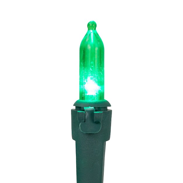 Northlight 50ct Green Led Mini Christmas Lights 16 25ft Green Wire