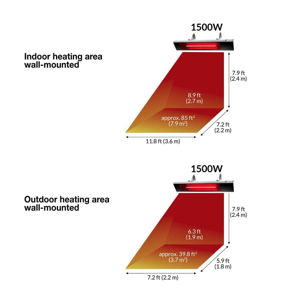 Dimplex 2200-Watt Stainless Steel Infrared Ceiling-Mounted Indoor/Outdoor Electric Heater DIR22A10GR