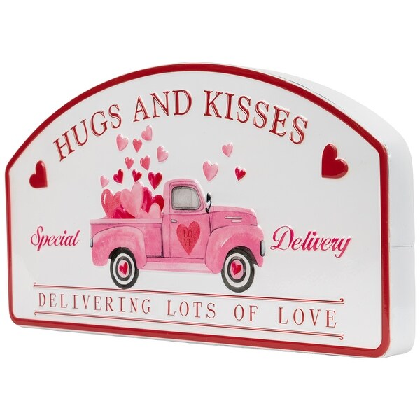 Hugs and Kisses Valentine's Day Wall Sign