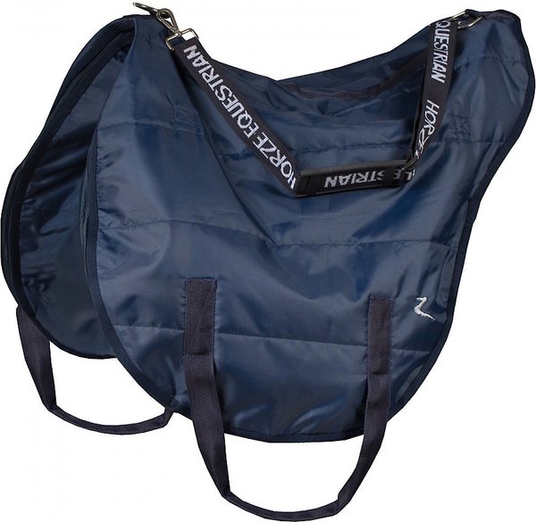 Horze Equestrian Horse Saddle Bag， Very Dark Blue