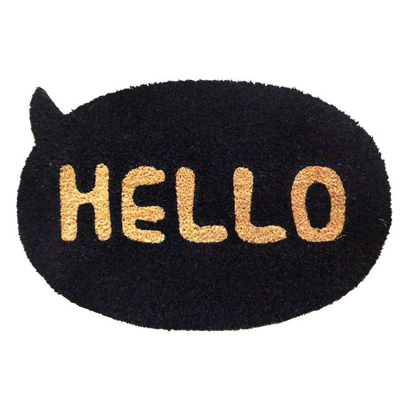 RugSmith Shaped Hello Doormat