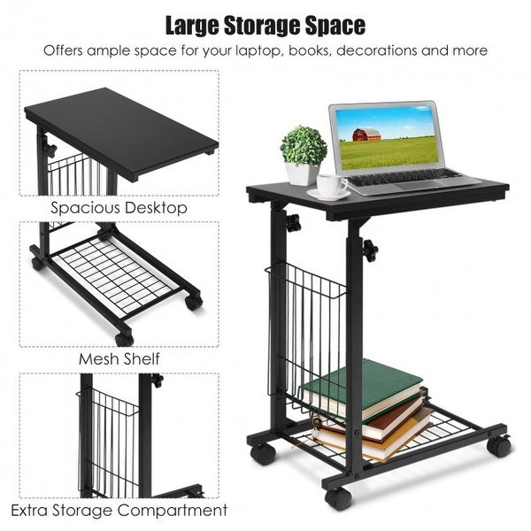 Height Adjustable Sofa Side Snack End Slide Table - 20