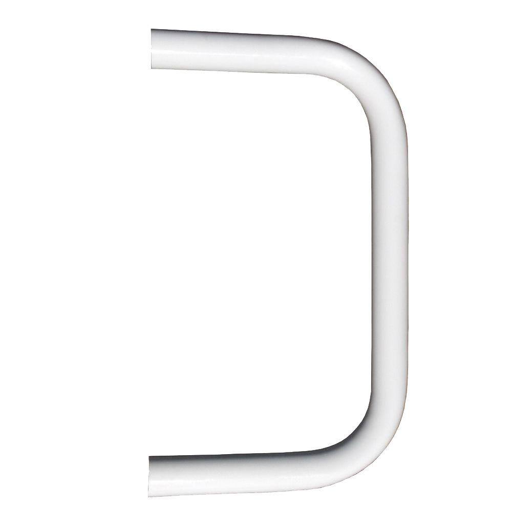 EZ Handrail 1.9 in. Aluminum Round ADA Handrail White End Loop EZA300-W