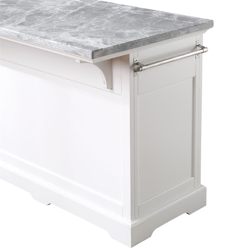 Steve Silver Zermatt White Kitchen Island