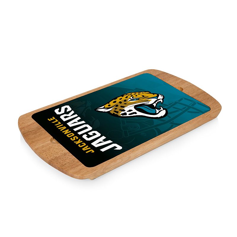 Picnic Time Jacksonville Jaguars Billboard Glass Top Serving Tray