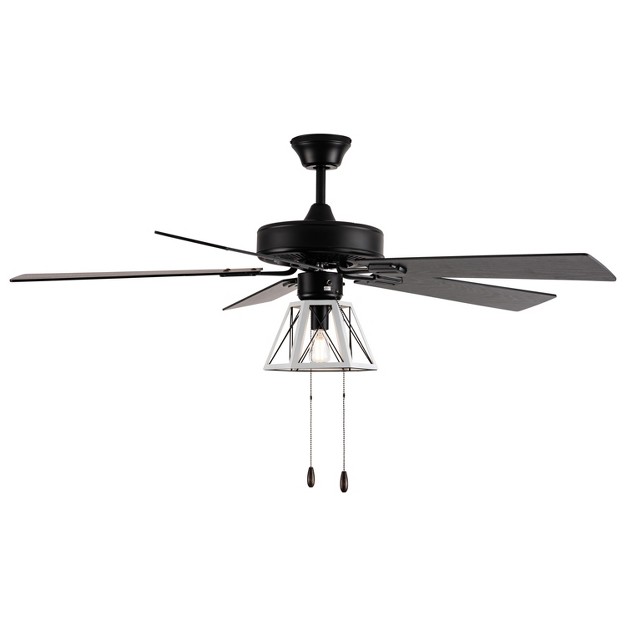 5 Blade Sabine Black Lighted Ceiling Fan River Of Goods