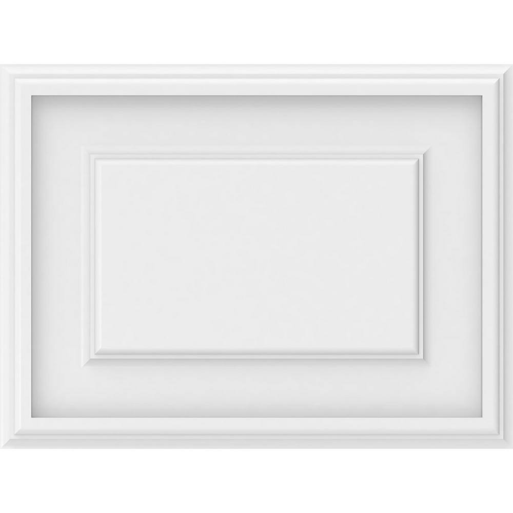 Ekena Millwork 58 in. x 16 in. x 12 in. Legacy Raised Panel White PVC Decorative Wall Panel WALP16X12X062LEG