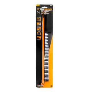 GEARWRENCH 38 in. Drive Low Profile 6-Point Metric Socket Set (14-Piece) 81396