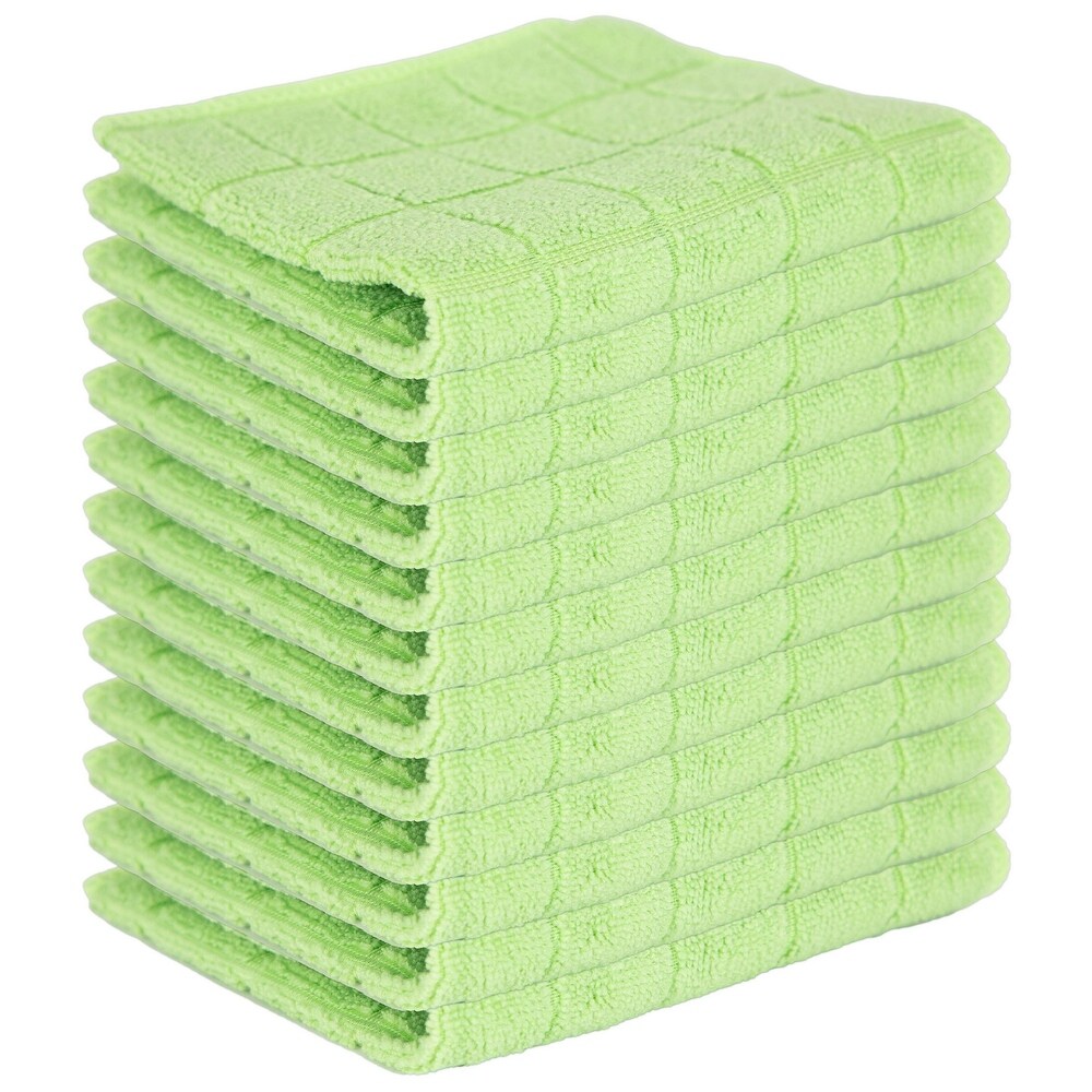 The Sloppy Chef Mesh Backed 12 Piece Dishcloths   12x12