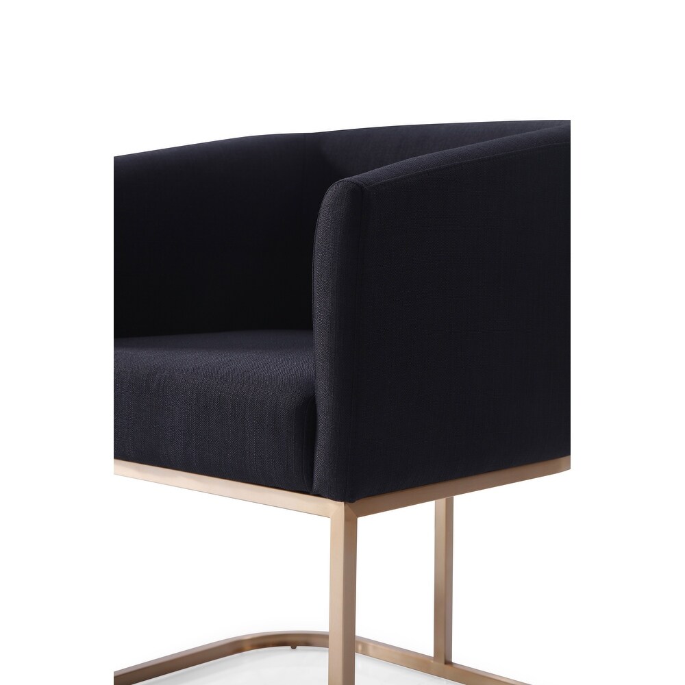 Modrest Yukon Modern Black   Antique Brass Dining Chair