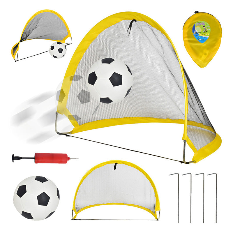 alextreme 2Pcs Soccer Football Goal Net Kit Set Foldable Training Goal Net Tent Kids Indoor Outdoor Play Toys Ball Games