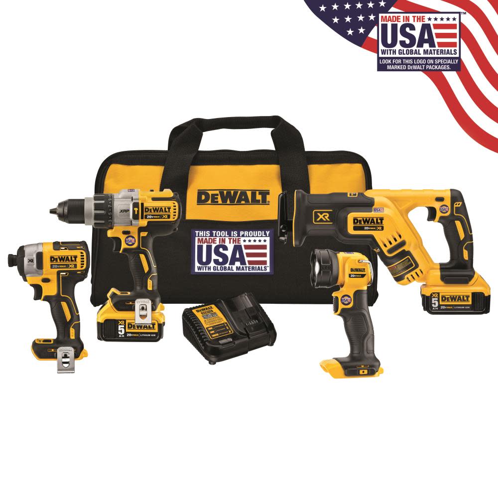 20 V MAX XR Lithium Ion 4-Tool Combo Kit