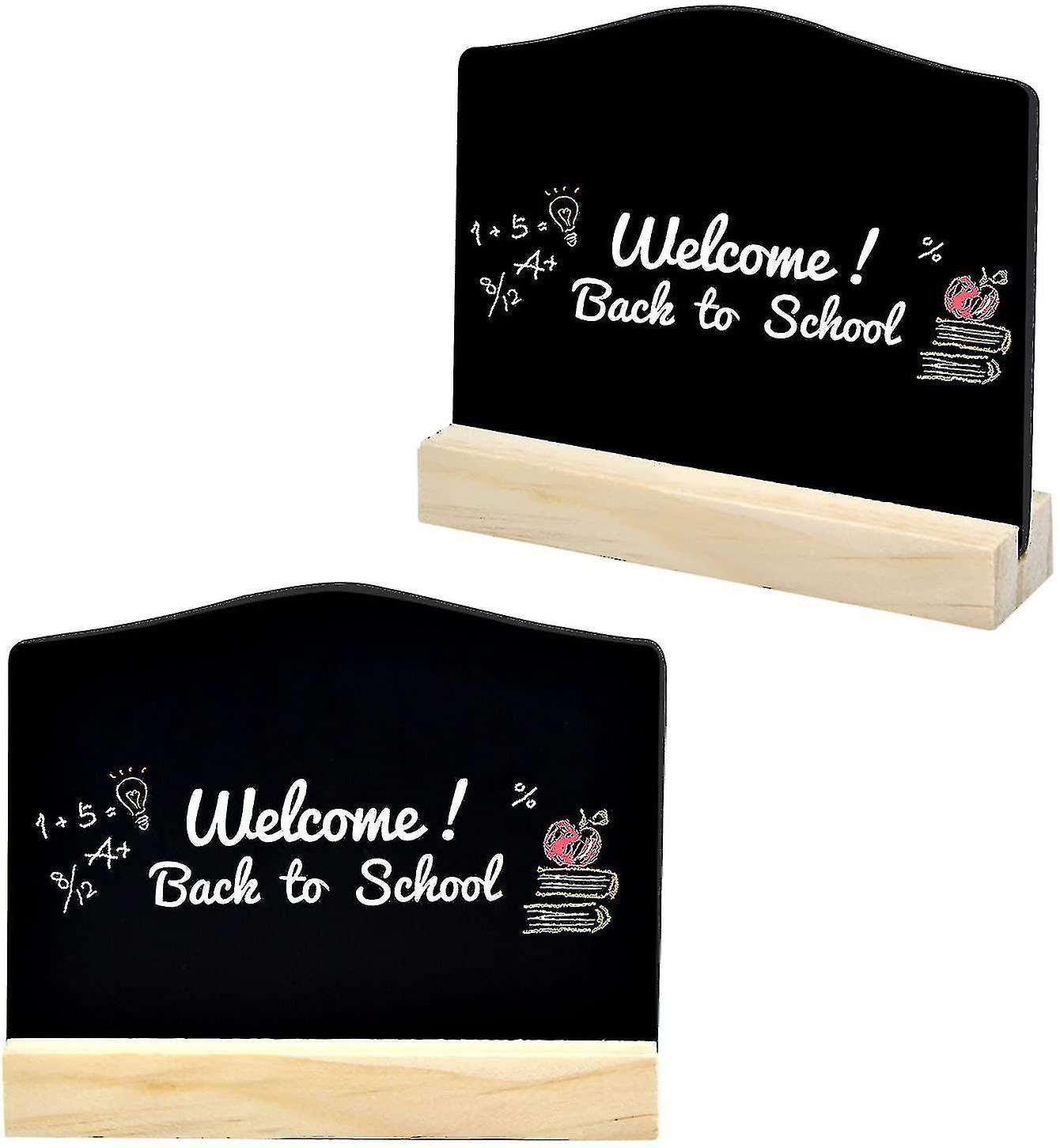 10 Pcs Mini Chalkboards， Small Blackboard With Wood Stand， Double Sided Tabletop