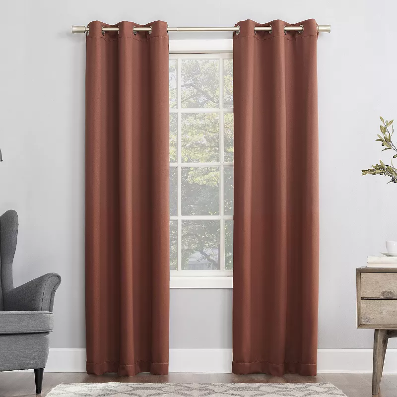 Sun Zero Mercer Blackout Solid Grommet Single Curtain Panel