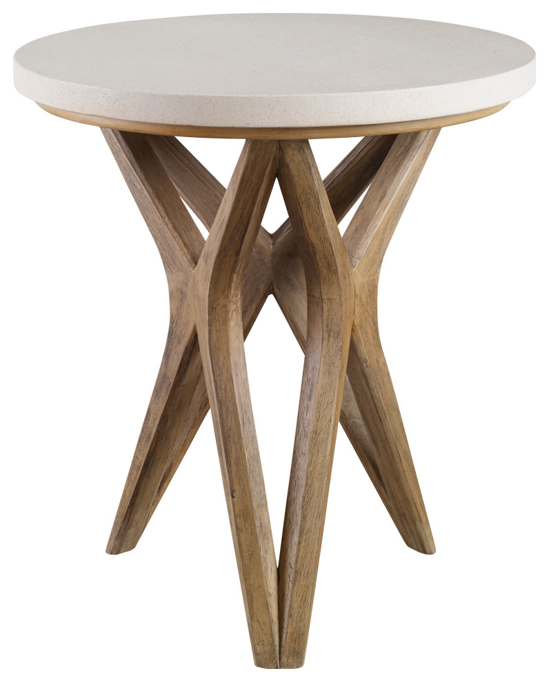 Uttermost 25437 Marnie Limestone Side Table   Transitional   Side Tables And End Tables   by Lighting World Decorators  Houzz