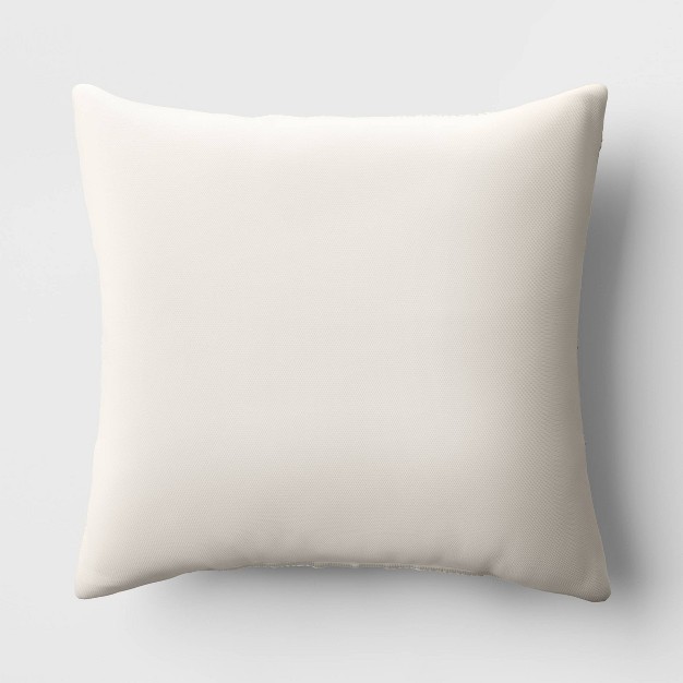 Textural Solid Square Throw Pillow Off white