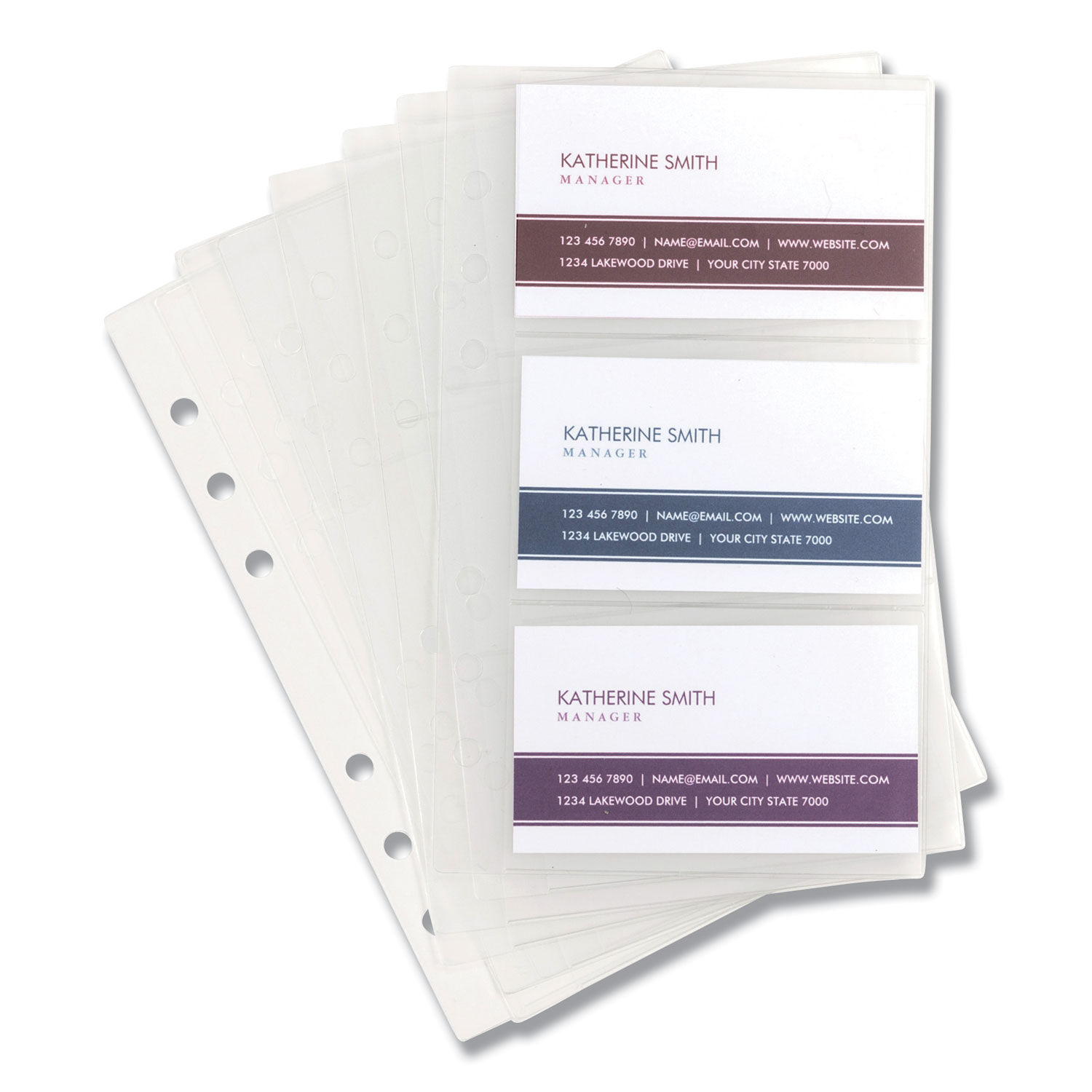 Refill Sheets for 4.25 x 7.25 Business Card Binders by Samsillandreg; SAM81079