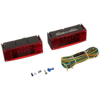 MaxxHaul 12-Volt LED Low Profile Submersible Rectangular Trailer Light Kit 70468