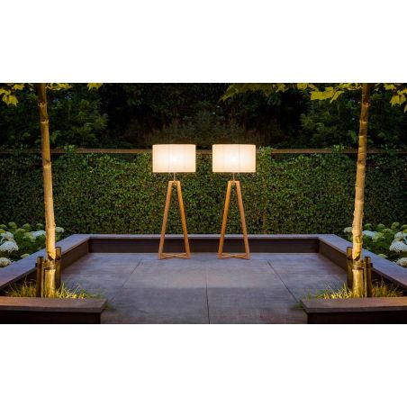 CLUB  LOUNGE FLOOR LAMP TEAK LED 4.3W BEIGE