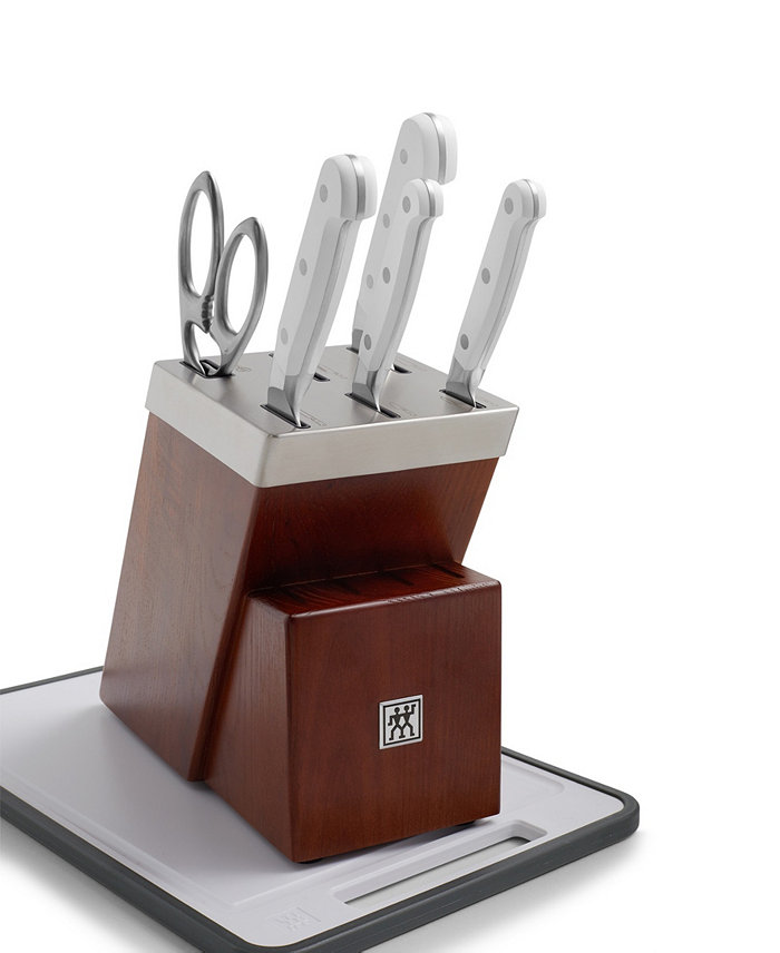 Zwilling Pro Le Blanc 7-Piece Self-Sharpening Knife Block Set